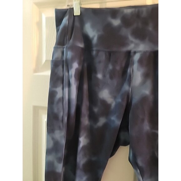 Danskin Womans Blue Tie Dye Leggings Pants. Pockets. Plus Size XXL. - Picture 4 of 10